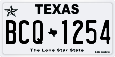 TX license plate BCQ1254