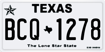 TX license plate BCQ1278