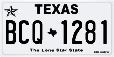 TX license plate BCQ1281