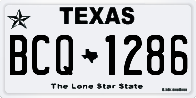 TX license plate BCQ1286