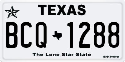 TX license plate BCQ1288