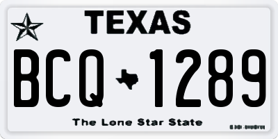 TX license plate BCQ1289