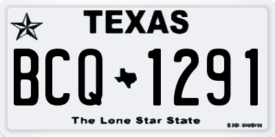 TX license plate BCQ1291