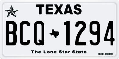 TX license plate BCQ1294