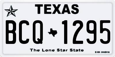 TX license plate BCQ1295