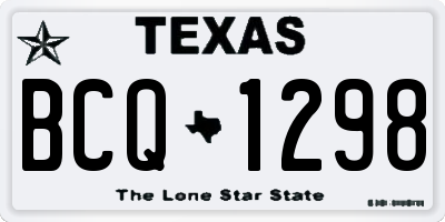 TX license plate BCQ1298