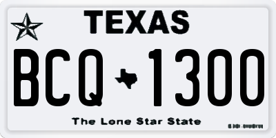 TX license plate BCQ1300