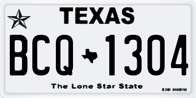 TX license plate BCQ1304