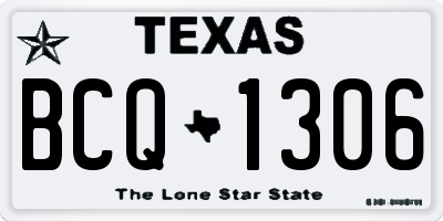 TX license plate BCQ1306