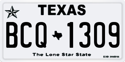 TX license plate BCQ1309