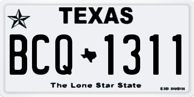 TX license plate BCQ1311