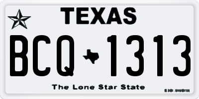 TX license plate BCQ1313