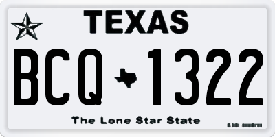 TX license plate BCQ1322