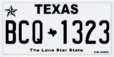 TX license plate BCQ1323