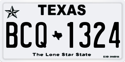 TX license plate BCQ1324