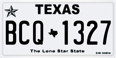 TX license plate BCQ1327