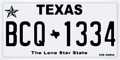 TX license plate BCQ1334