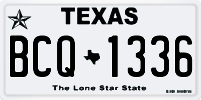 TX license plate BCQ1336