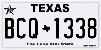 TX license plate BCQ1338