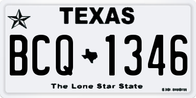 TX license plate BCQ1346