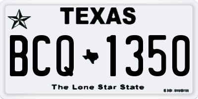 TX license plate BCQ1350