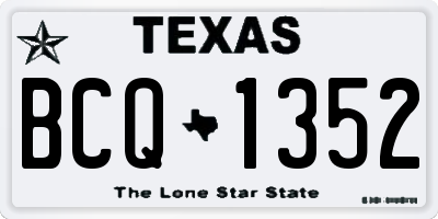TX license plate BCQ1352