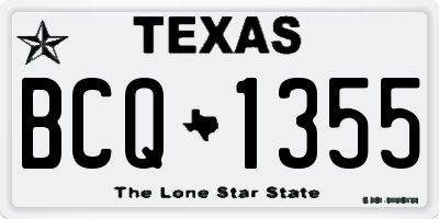 TX license plate BCQ1355