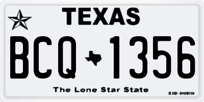 TX license plate BCQ1356