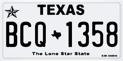 TX license plate BCQ1358