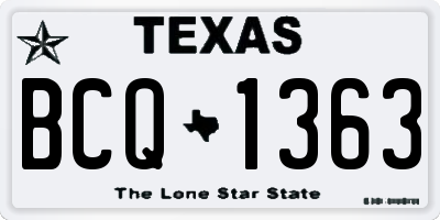 TX license plate BCQ1363
