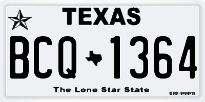 TX license plate BCQ1364