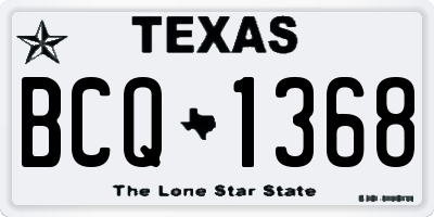 TX license plate BCQ1368