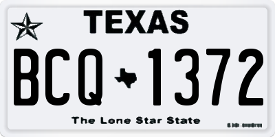 TX license plate BCQ1372