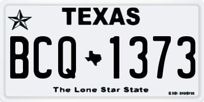 TX license plate BCQ1373