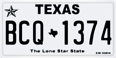 TX license plate BCQ1374