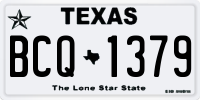TX license plate BCQ1379