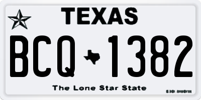 TX license plate BCQ1382