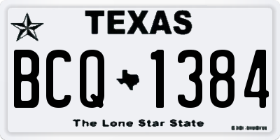 TX license plate BCQ1384