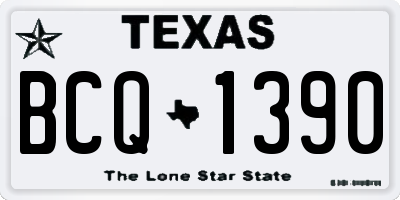 TX license plate BCQ1390