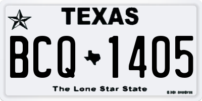 TX license plate BCQ1405