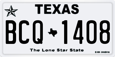 TX license plate BCQ1408