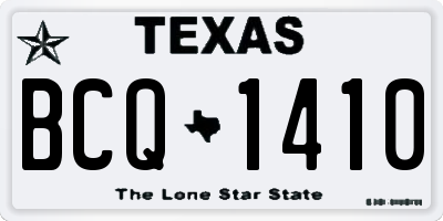 TX license plate BCQ1410