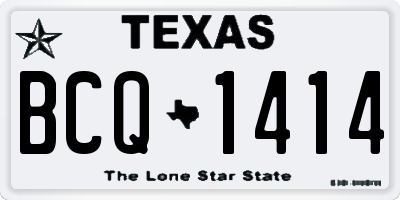 TX license plate BCQ1414