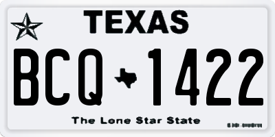 TX license plate BCQ1422