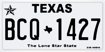 TX license plate BCQ1427