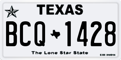 TX license plate BCQ1428