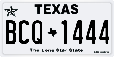 TX license plate BCQ1444