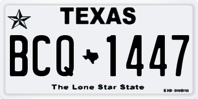 TX license plate BCQ1447