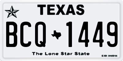 TX license plate BCQ1449