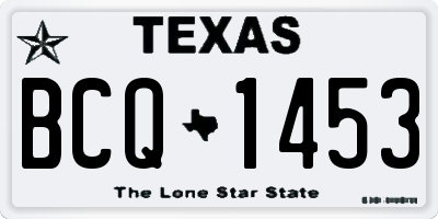 TX license plate BCQ1453
